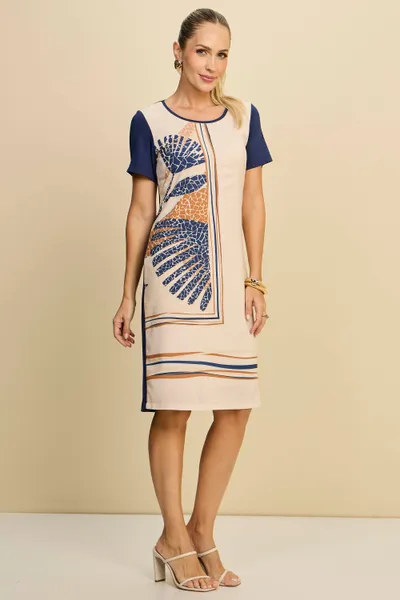 VESTIDO MANGA CURTA DECOTE U  MARINHO MIRA VEST