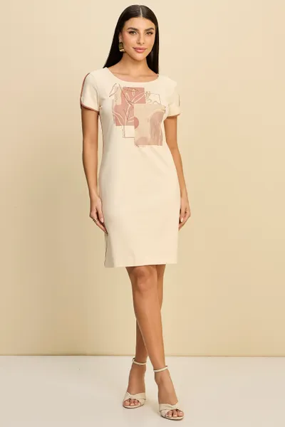 VESTIDO T-SHIRT  MANTEIGA MIRA VEST