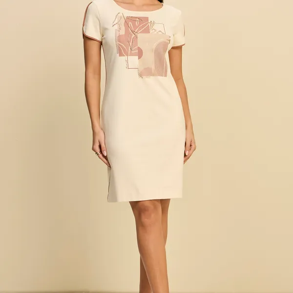 VESTIDO T-SHIRT  MANTEIGA MIRA VEST