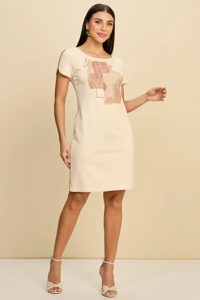 VESTIDO T-SHIRT  MANTEIGA MIRA VEST