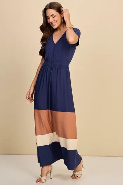 VESTIDO LONGUETE VISCOLYCRA MARINHO MIRA VEST
