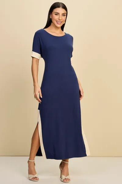 VESTIDO EM VISCOLYCRA COM RECORTE MIRA VEST