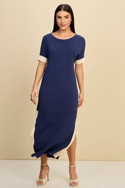 VESTIDO EM VISCOLYCRA COM RECORTE MIRA VEST