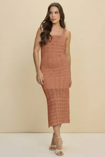 VESTIDO MIDI DE ALÇA EM TRICÔ MIRA VEST