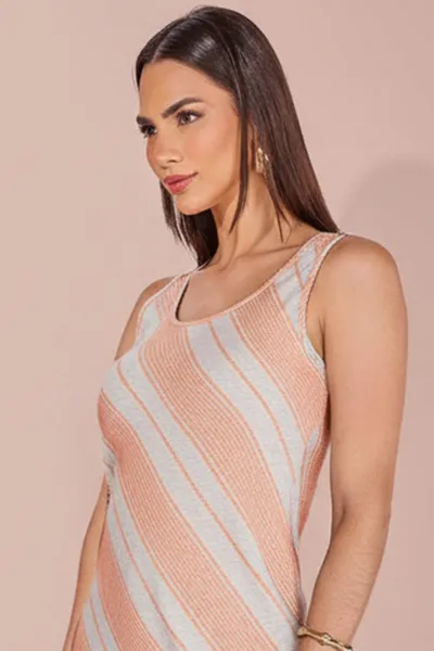 VESTIDO MIDI SEM MANGAS DECOTE REDONDO DAMASCO MIR VESTIDO MIDI SEM MANGAS DECOTE REDONDO DAMASCO MIR