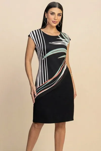 VESTIDO EM CREPE COM RECORTE EM ALFAIATARIA DE VIS