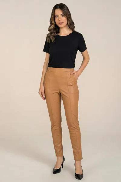 CALÇA COM CÓS ELASTICO CASTANHA MIRA VEST CALÇA COM CÓS ELASTICO CASTANHA MIRA VEST