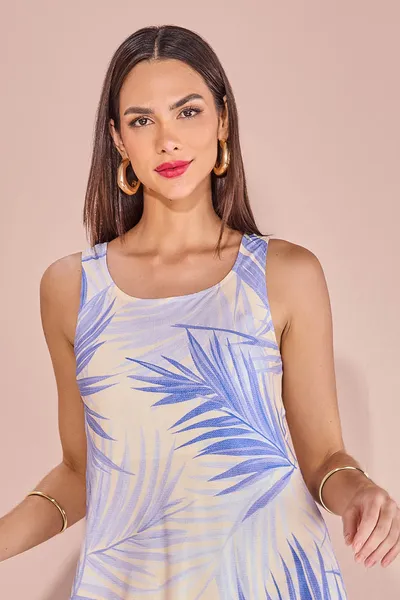 VESTIDO ESTAMPADO  AZUL BEBE MIRA VEST