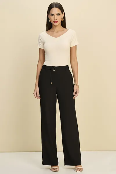 CALÇA PANTALONA ALFAIATARIA SLUB PRETO MIRA VEST