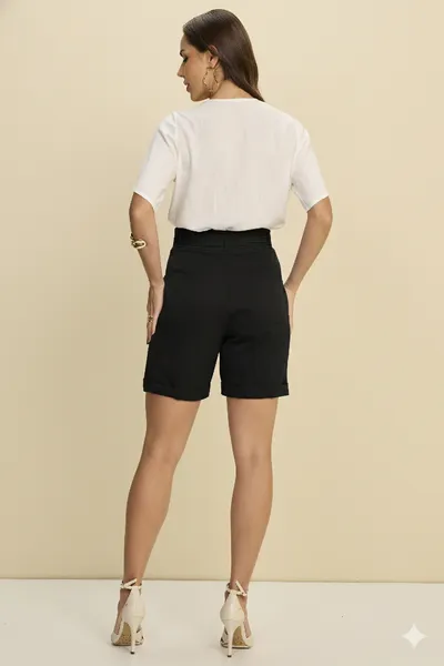 BERMUDA ALFAIATARIA PRETO MIRA VEST