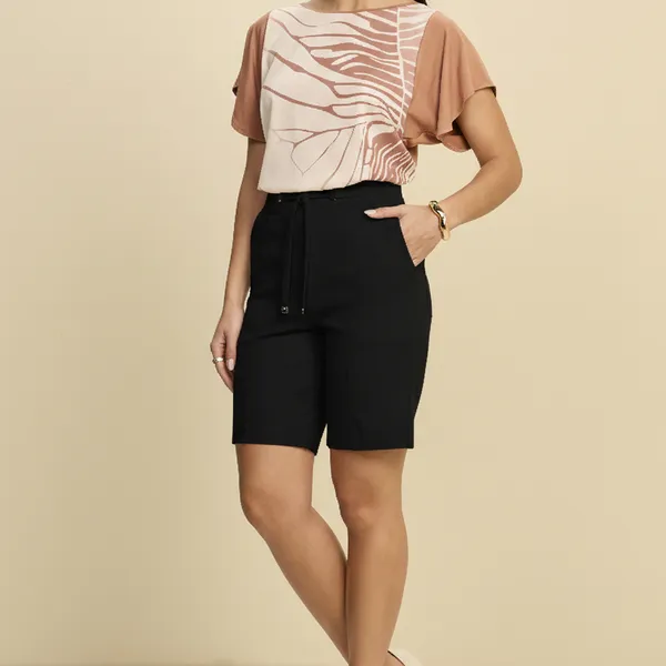 BERMUDA PONTO ROMA PRETO MIRA VEST