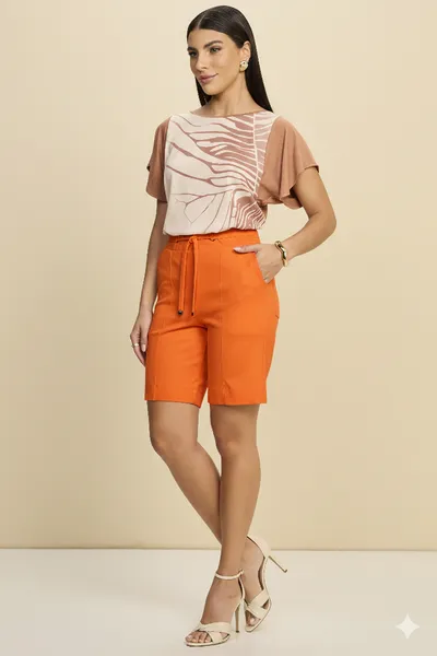 BERMUDA PONTO ROMA LARANJA MIRA VEST