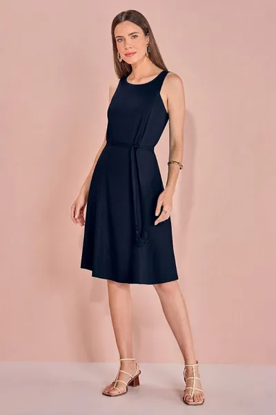 VESTIDO REGATA DECOTE ARREDONDADO AMARRAÇÃO FRONTAL MIRA VEST