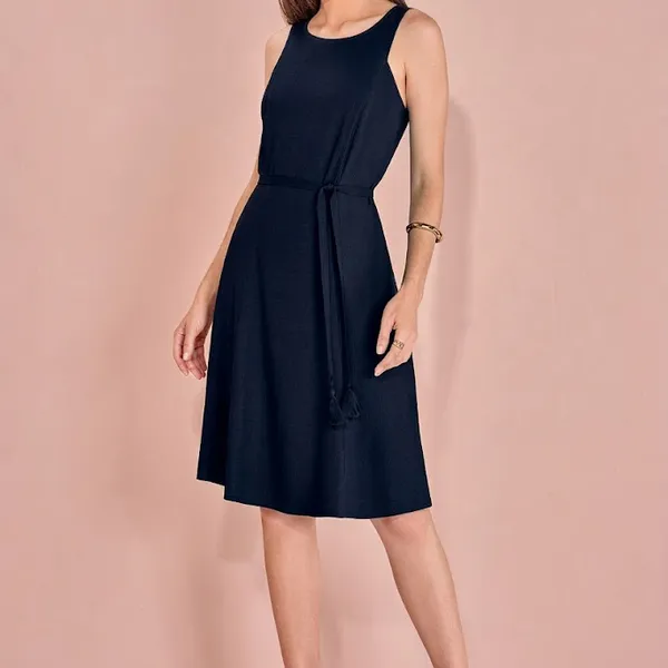 VESTIDO REGATA DECOTE ARREDONDADO AMARRAÇÃO FRONTAL MIRA VEST