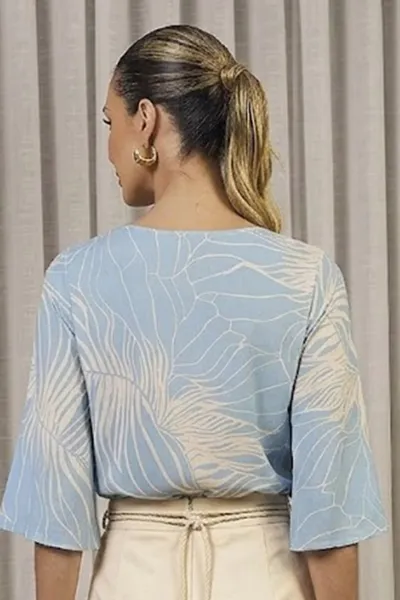 BLUSA PLANO FLUIDO AZUL BEBÊ MIRA VEST