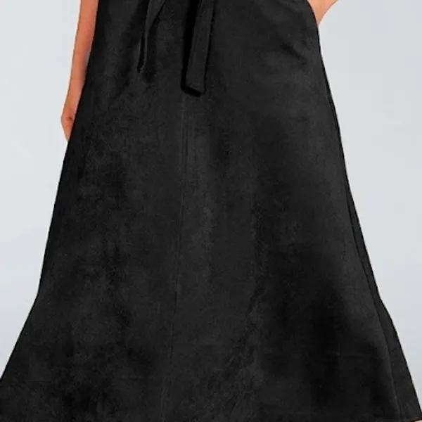 SAIA MIDI SUEDE COM CINTO PRETO MIRA VEST