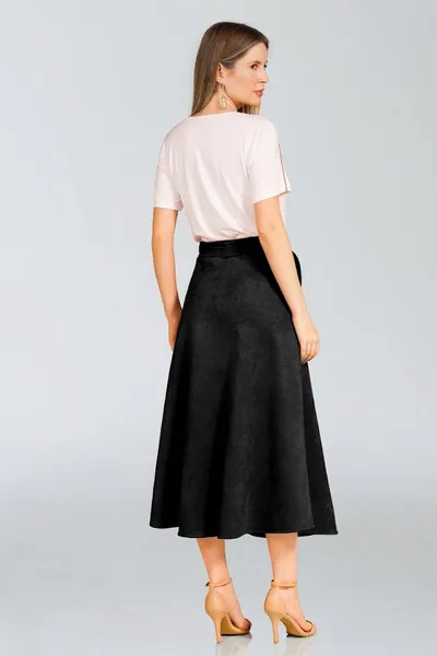 SAIA MIDI SUEDE COM CINTO PRETO MIRA VEST