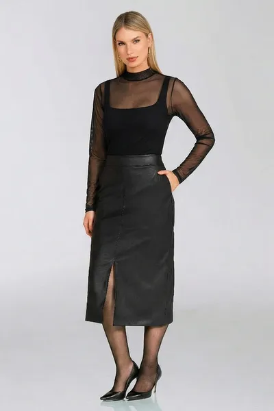 BLUSA TULE COM REGATA SOBREPOSTA PRETO MIRA VEST