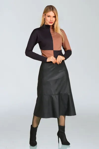 Blusa Viscolycra Gola Alta Preto Mira Vest