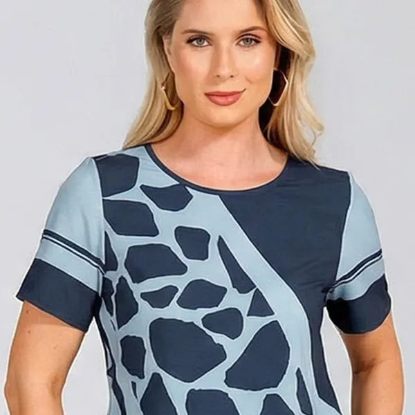 Blusa Manga Curta com Decote Redondo  Mira Vest
