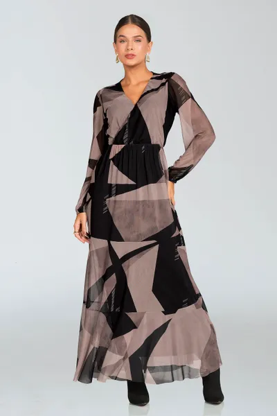 Vestido Tule Transpassado Mira Vest