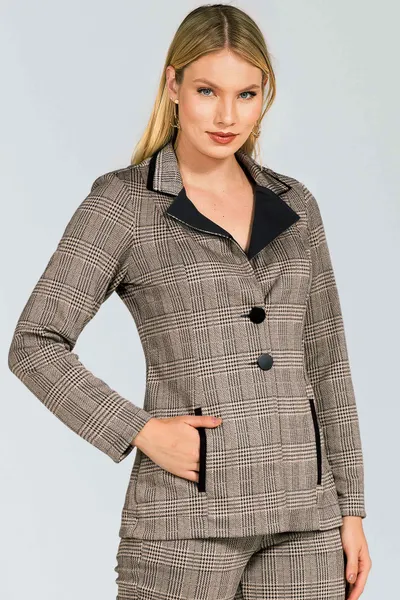 BLAZER JACQUARD BEGE MIRA VEST