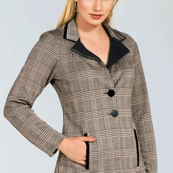 BLAZER JACQUARD BEGE MIRA VEST