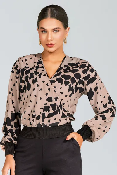 BLUSA PLANO FLUIDO TRANSPASSADA AVELÃ MIRA VEST