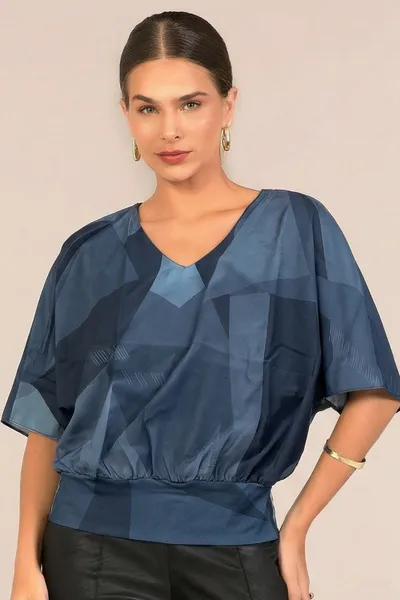 BLUSA PLANO FLUIDO MEIA NOITE MIRA VEST