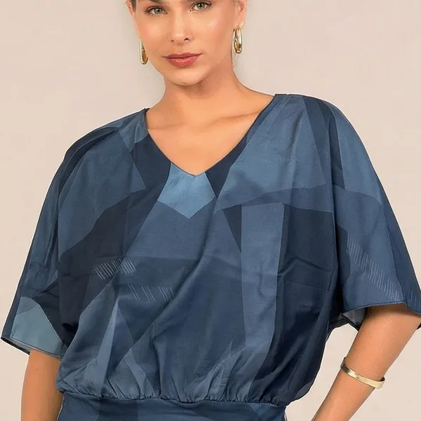BLUSA PLANO FLUIDO MEIA NOITE MIRA VEST