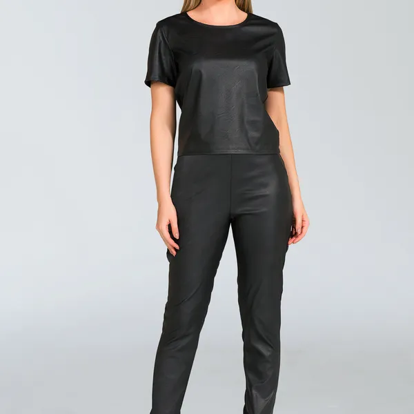 Calça Montaria Couro Sintético Preto Mira Vest