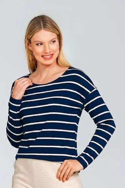 BLUSA VISCOLYCRA LISTRADA MARINHO MIRA VEST