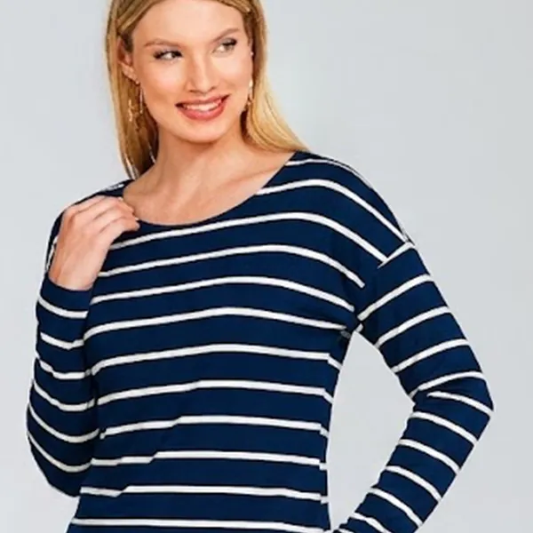 BLUSA VISCOLYCRA LISTRADA MARINHO MIRA VEST