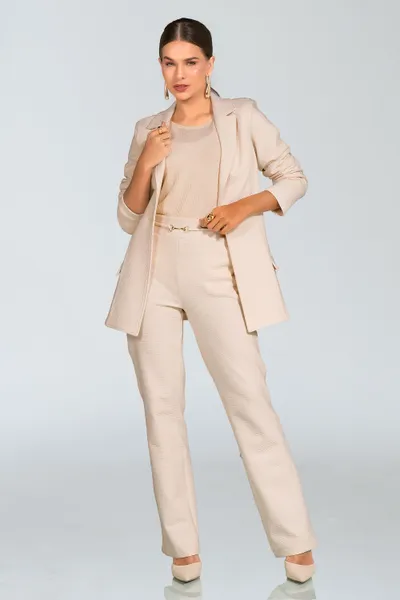 BLAZER ALGODÃO TEXTURIZADO OFF WHITE MIRA VEST 