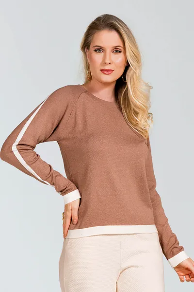 BLUSA TRICÔ MOUSSE/OFF MIRA VEST