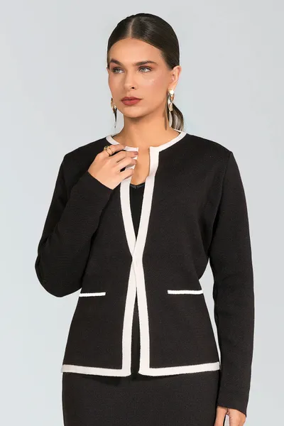 CONJUNTO TRICÔ PRETO/OFF MIRA VEST