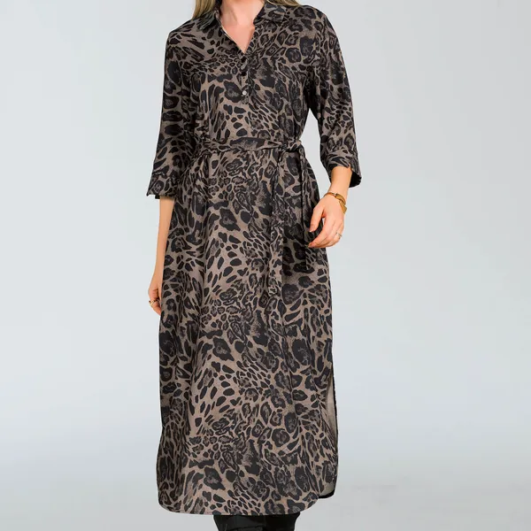 VESTIDO MIDI ALFAIATARIA COM CINTO SERTÃO MIRA VEST
