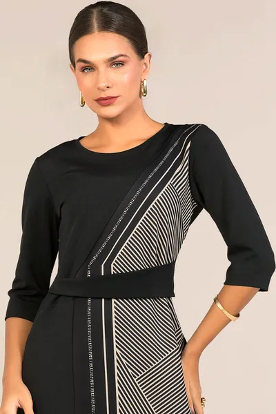 VESTIDO TRADICIONAL MALHA COM CINTO PRETO MIRA VEST VESTIDO TRADICIONAL MALHA COM CINTO PRETO MIRA VEST