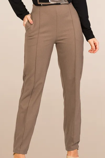 Calça Reta Alfaiataria Camurça Mira Vest Calça Reta Alfaiataria Camurça Mira Vest