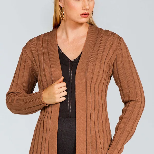 Cardigan Tricô Chocolate Mira Vest