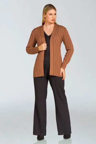 Cardigan Tricô Chocolate Mira Vest