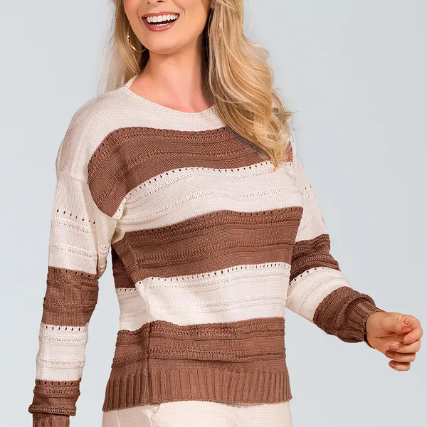 BLUSA TRICÔ OFF/MOUSSE MIRA VEST