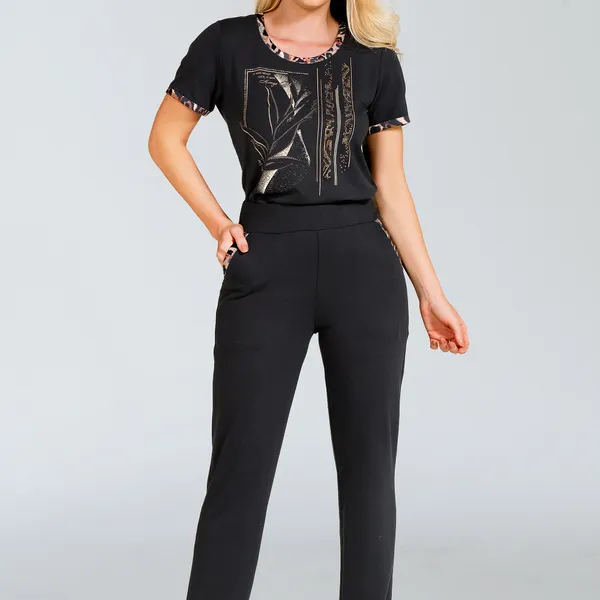 CONJUNTO MOLETINHO COM PEDRARIAS PRETO MIRA VEST