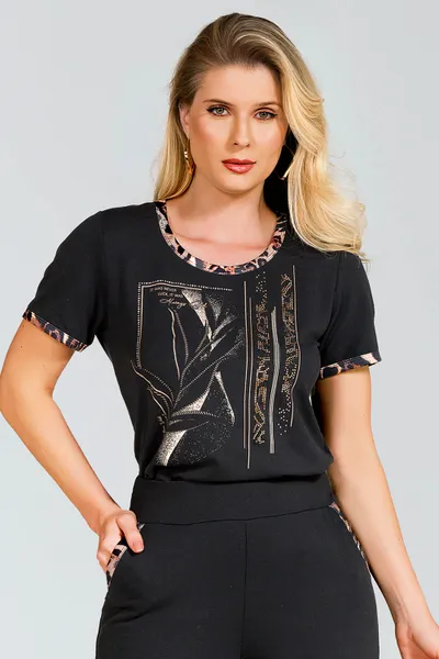 CONJUNTO MOLETINHO COM PEDRARIAS PRETO MIRA VEST CONJUNTO MOLETINHO COM PEDRARIAS PRETO MIRA VEST