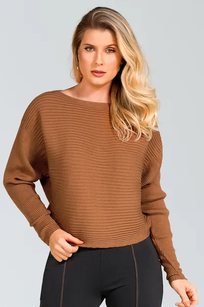 BLUSA TRICÔ CARAMELO MIRA VEST