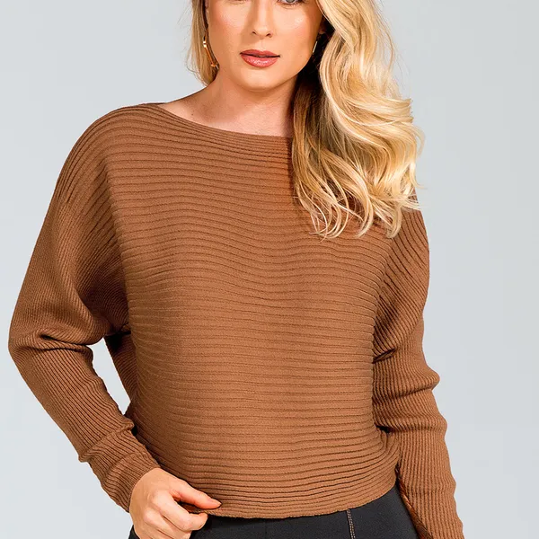 BLUSA TRICÔ CARAMELO MIRA VEST