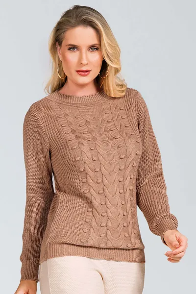 BLUSA TRICÔ DECOTE REDONDO MOUSSE MIRA VEST