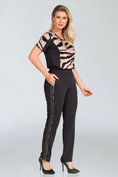 CONJUNTO MOLETINHO ESTAMPADO PRETO MIRA VEST