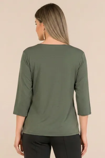 BLUSA PLANO FLUIDO OLIVA MIRA VEST