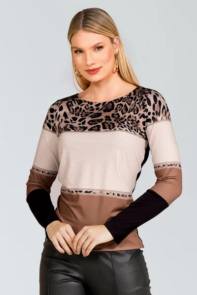 BLUSA MALHA CREPONADA PRETO MIRA VEST
